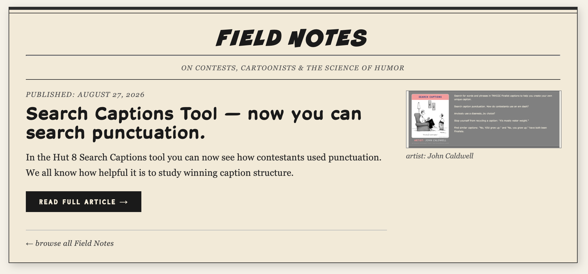 HumorOramaLOL Field Notes