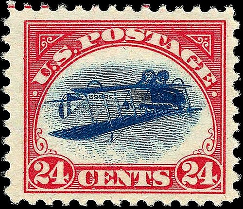 Inverted Jenny stamp