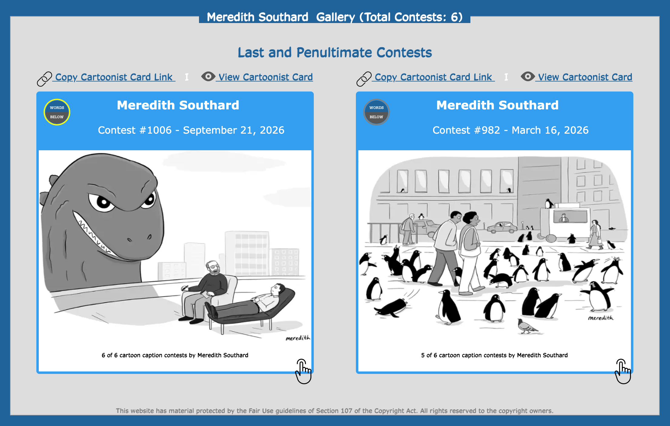 <sup style="font-size: 0.6em; line-height: 0; color: #ff9999; font-weight: bold;">TNY</sup>Contest #1006 News -<br>City Penguins to Godzilla Views Therapy Session