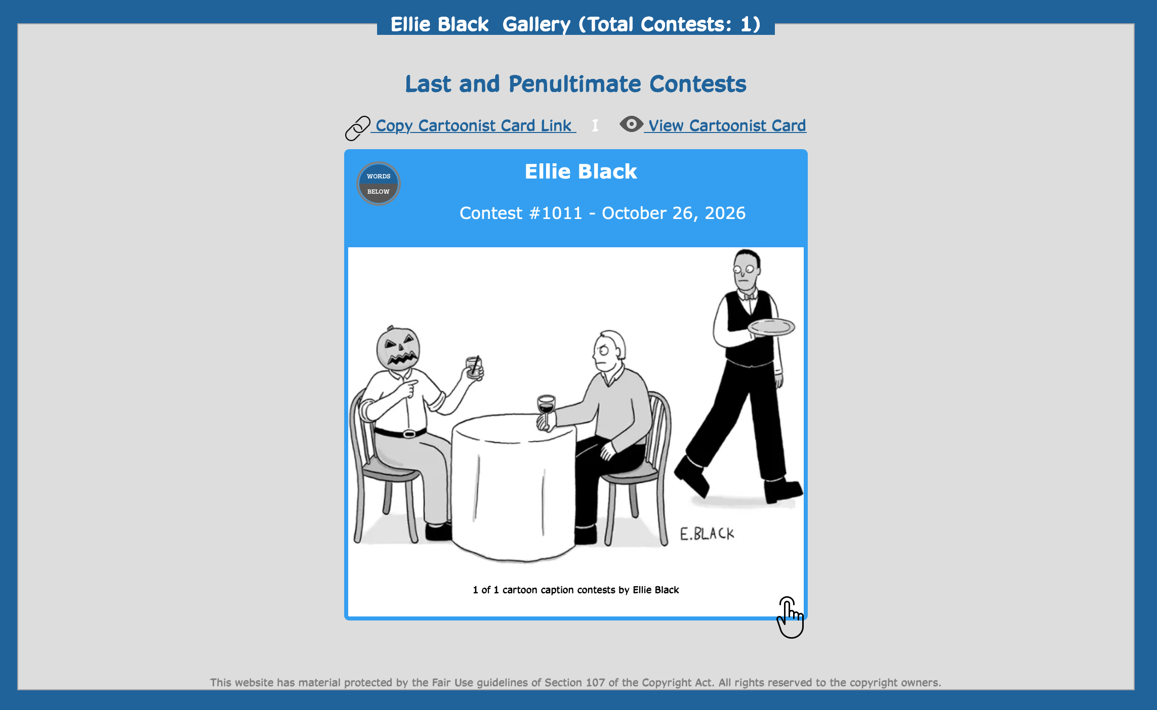 <sup style="font-size: 0.6em; line-height: 0; color: #ff9999; font-weight: bold;">TNY</sup>Contest #1011 News -<br>Pumpkin Head