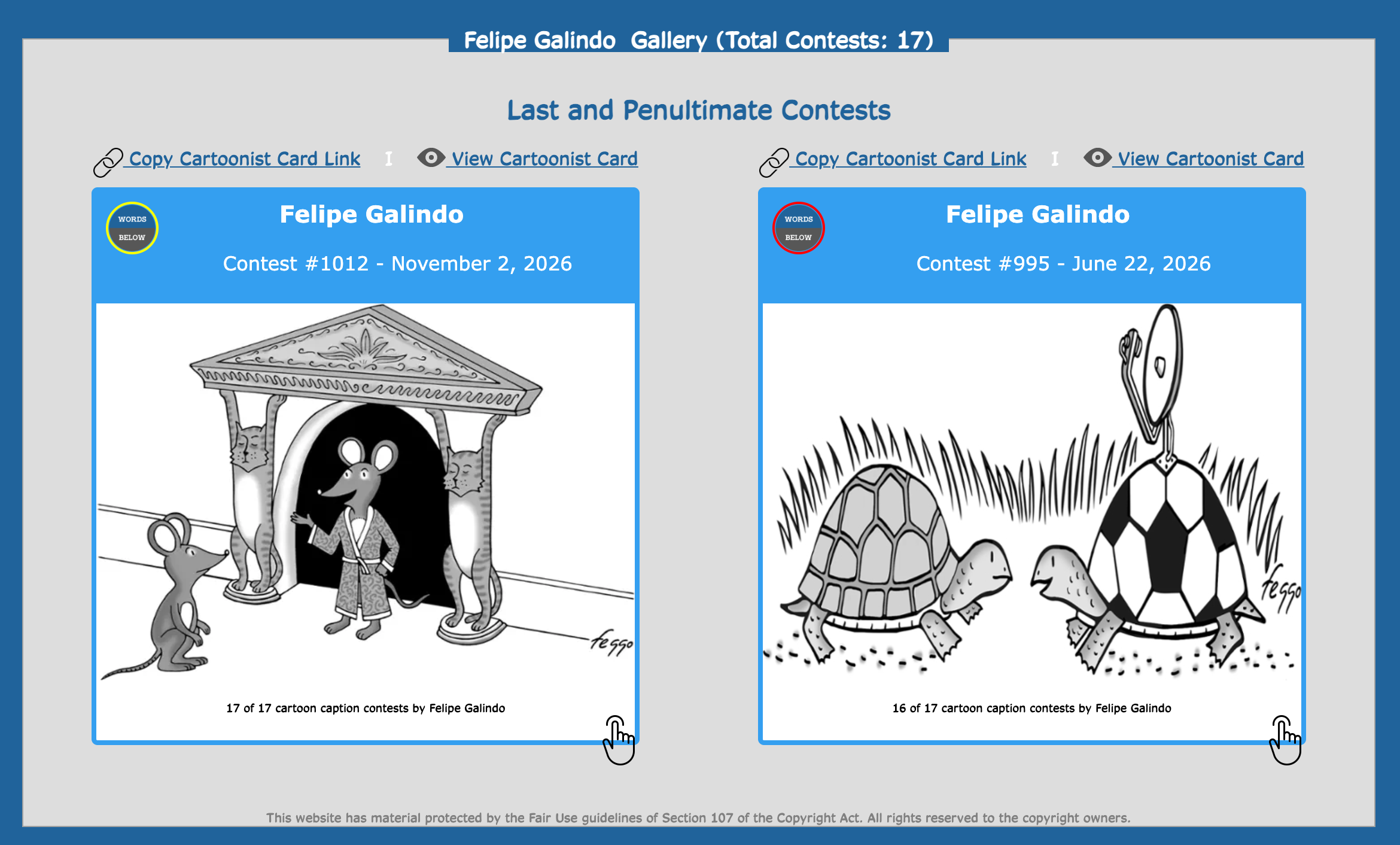 <sup style="font-size: 0.6em; line-height: 0; color: #ff9999; font-weight: bold;">TNY</sup>Contest #1012 News -<br>Soccer Tortoises to Robe-wearing Mouse